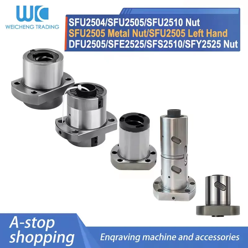 

High Strength SFU2504 DFU2505 SFS2510 SFE/SFY2525 Ballscrew Nut 25mm Ball Screw Carbon Steel RM2505 For 2505 Nut Housing