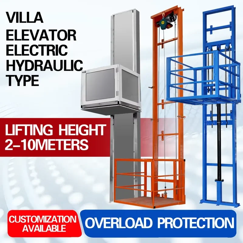 New Electric Steel Hydraulic Freight Elevator with Wire Rope Hoist for Construction Retail Hotels-Portable Platform