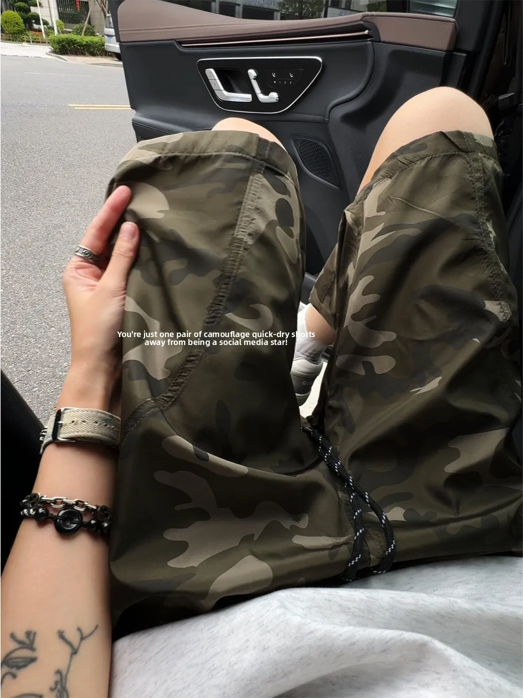 

American Style Camouflage Shorts Men's Summer Thin Quick Dry Sports Ice Silk Pants Outdoor Climbing Five-Quarter Length