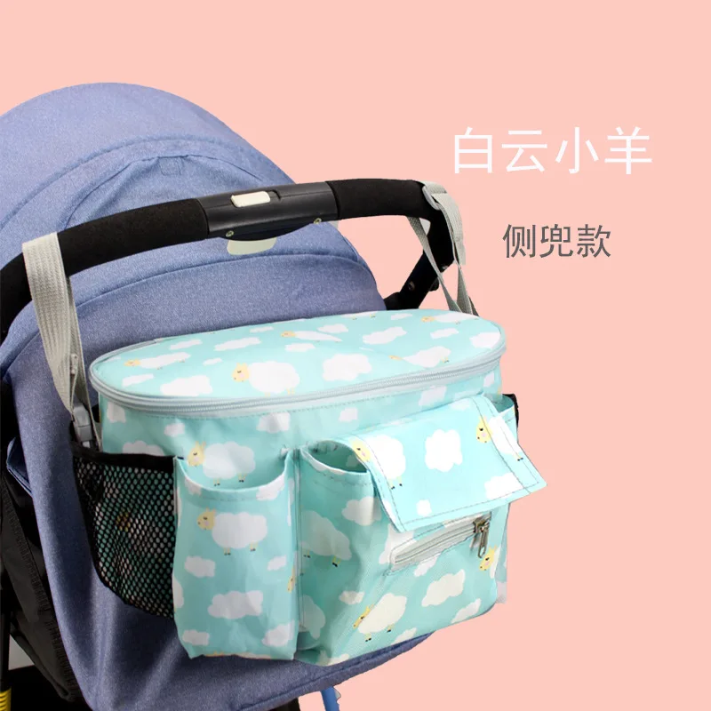 Random Color Spacious Cartoon Animal Stroller Organizer Multifunctional Baby Pram Storage Bag for Newborns