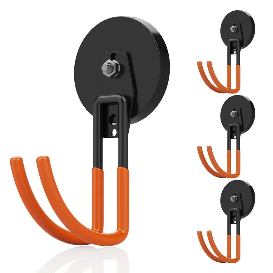 

Duty Magnetic Hooks, Magnetic Utility Hooks for Garden Tools, Toolbox, Shovel, Broom, Extension Cord, Extra Large Magnet Hooks f