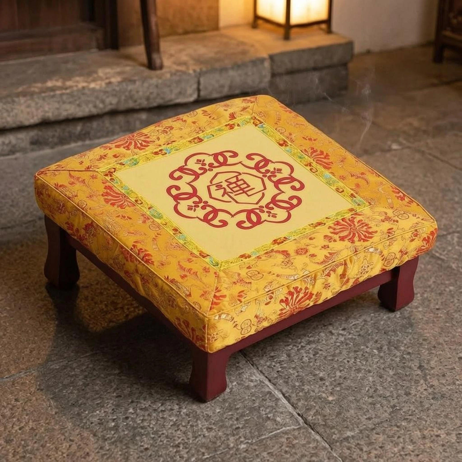 Sloped Kneeling Stool Stable Wooden Kneeler Knee Cushion Bench Low-Height