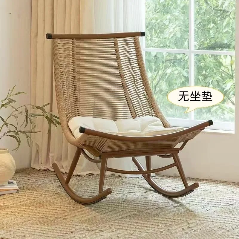 

Rocking Chair Reclining Chair Adult Garden Balcony Home Leisure Rattan Chair Lazy Rocking Chair