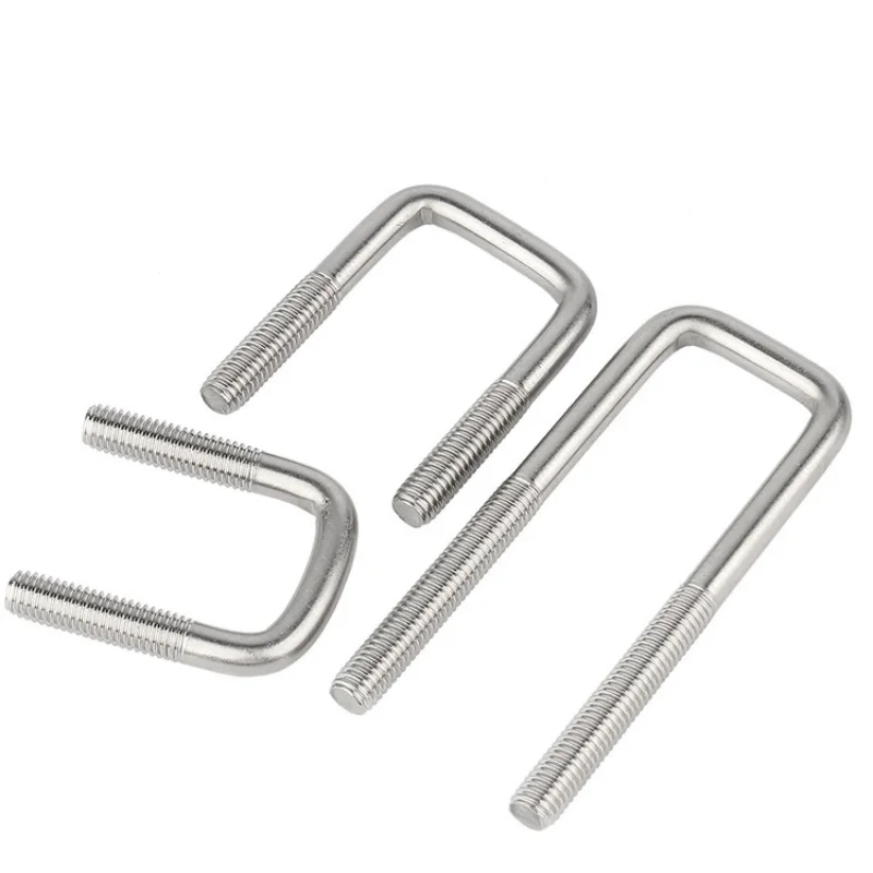 M6 M8 M10 304 الفولاذ المقاوم للصدأ U-الزاوية اليمنى الترباس مربع مسمار مزلاج U-الترباس لقط المسمار