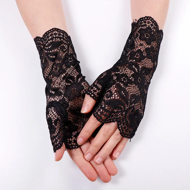 Gloves Lace Long Thin Airy Ice Silk Short Riding Driving Ceremony Wedding Sun Protection Dance Women Lightweight