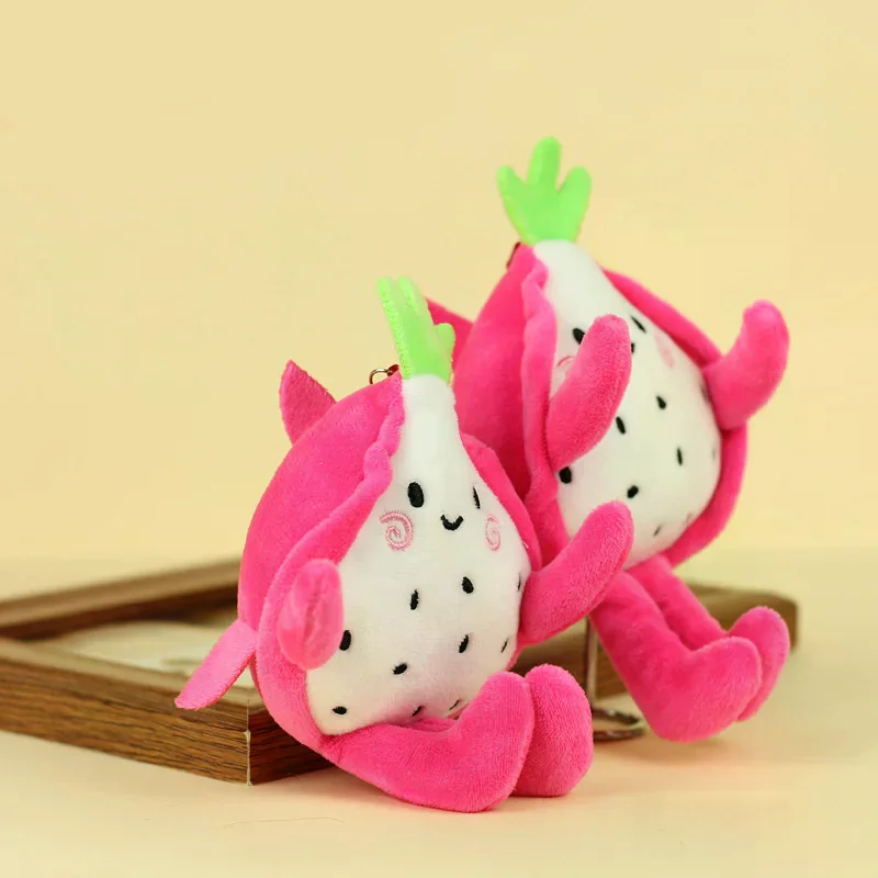 Adorabile peluche con frutta del drago Kawaii; Portachiavi con cuscino per bambola di simulazione morbida; Ciondolo con frutta simpatico cartone animato