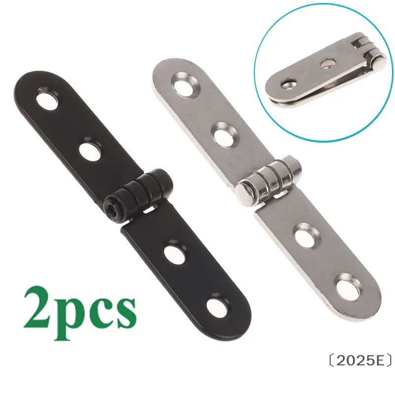 

1 Pair Heavy Duty Butt Hinges Soft Close 165° Round Corner Door Hinges Furniture Hardware for Cabinets/Folding Tables