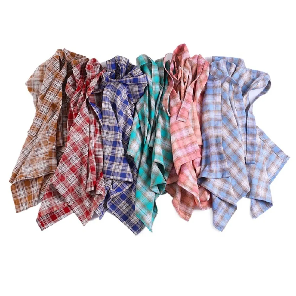 

Short Lattice Mini Skirt Korean Style Waist Blet Decorative Half Body Skirt Y2K Underskirt Irregular Edge Skirt Jeans Decoration