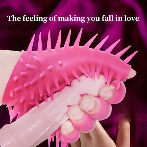 Silicone Peniss Massage sexx Gloves Masturbation Spike Finger Sleeve masturbation massage orgasms couple sexx toys adult sexx toys