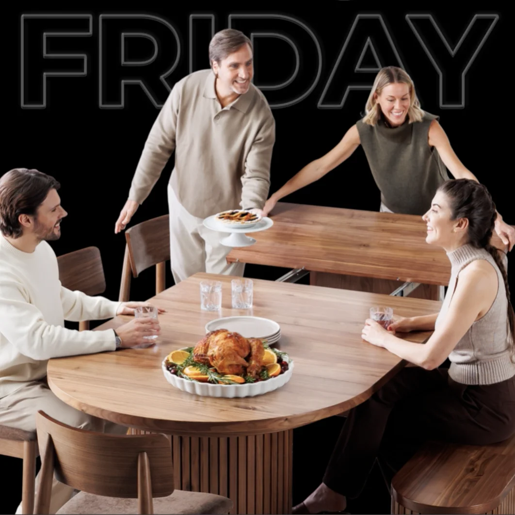 Modern design oak oval modern retractable dining table for 2 to 14 people