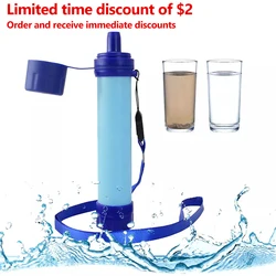 Outdoor Survival Waterzuiveraar Waterfilter Stro Water Mini Filter Filtratiesysteem voor buitenactiviteiten Noodleven