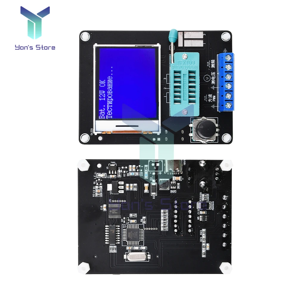 GM328A Transistor Tester Diode Capacitance Meter ESR Voltage Frequency Meter PWM Square Wave Signal Generator Tool