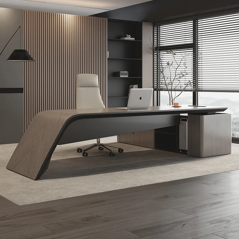 

Aesthetic Designer Office Desks Storage Simple Drawers Corner Office Desks Modern Cheap Luxury Biurko Small Spaces Furniture