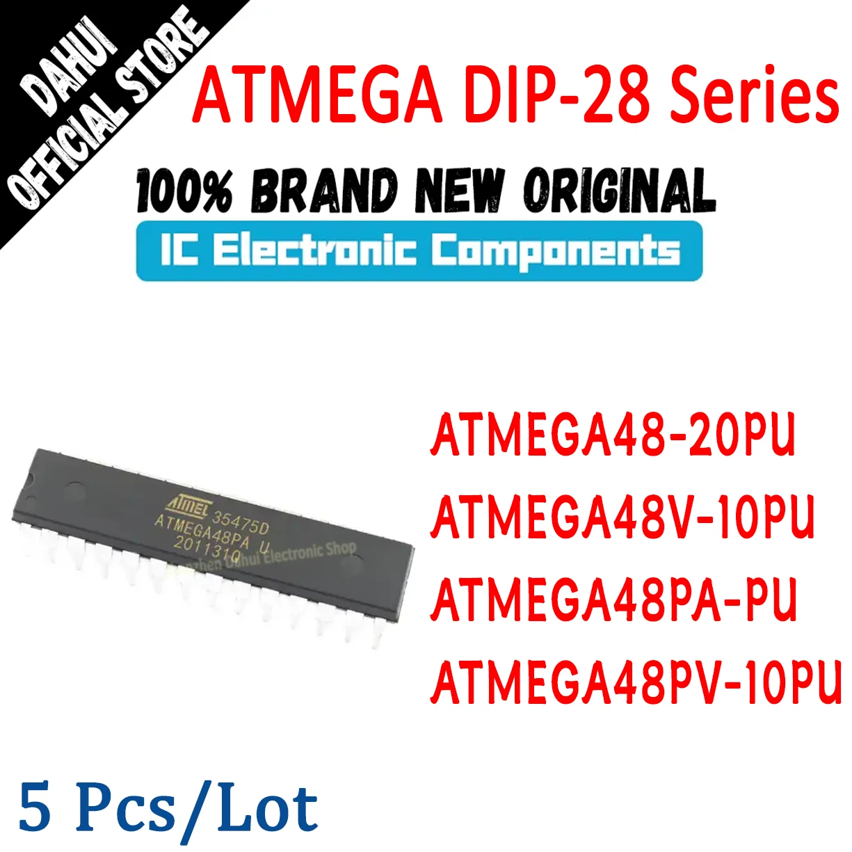 ATMEGA48-20PU ATMEGA48V-10PU ATMEGA48PA-PU ATMEGA48PV-10PU ATMEGA48 ATMEGA48V ATMEGA48PA ATMEGA48PV ATMEGA IC MCU Chip DIP-28