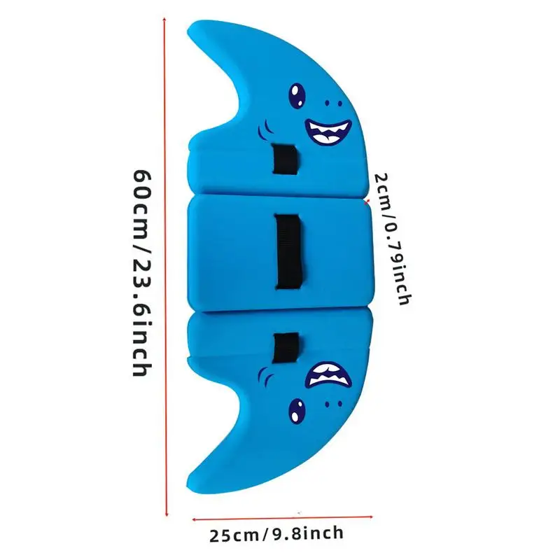 Kid Swimming Tranning Aid Shark Fin Back Float Board EVA Foam Safety Floating Board With Adjustable Belt Fin-Shaped Swimming Aid