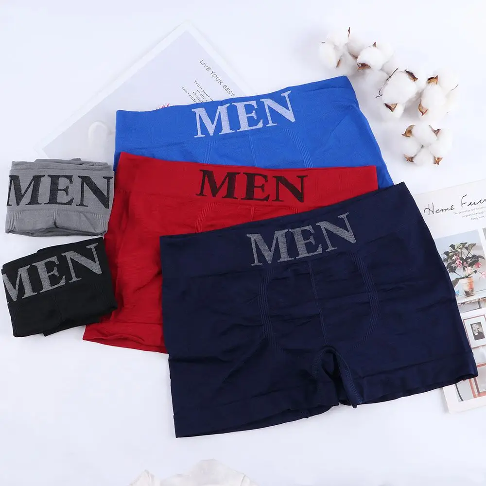 Men\'s Panties Plus Size Underwear Boxers Breathable Man Boxer Underpants Comfortable Male Brand Shorts Black Blue Underwear