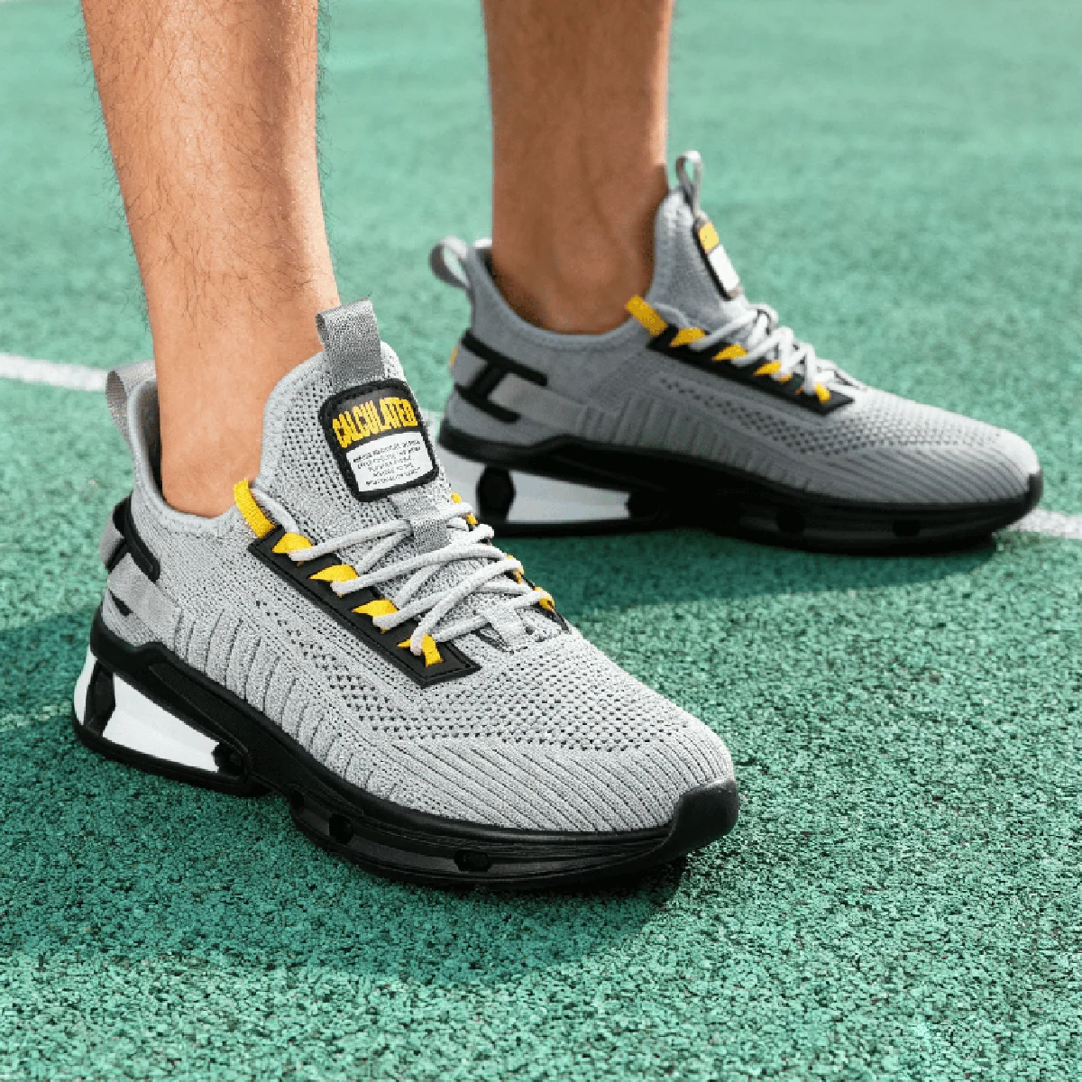 

Baasploa Men Running Sneakers New Mesh Breathable Classic Sport Sneakers Male Comfortable Non-slip Casual Shoes