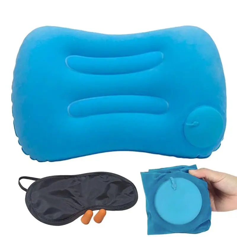 Camping Inflatable Pillow Portable Ultralight PVC Air Pillows Sleep Cushion Waterproof Tent Blow Pillows for camping accessories