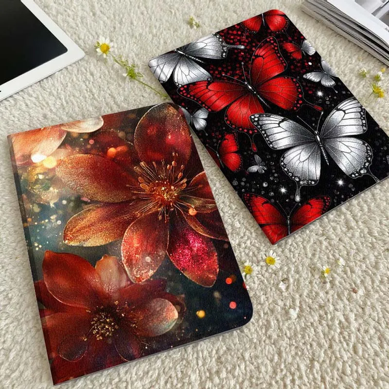

Red Flower Petal Dew Gift Tablet Case For Xiaomi Redmi Mini Pad SE K 2 4 5 6 7 8 2023 2025 11 8.8 11.2 10.1 Pro