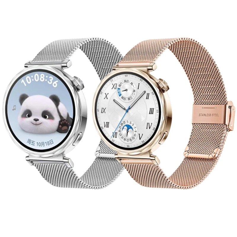 For Huawei GT 4/3/2/2e/pro band stainless steel Milanese For Huawei Watch GT4 5 41 46mm bracelet for Watch 4 3 Pro 43 46mm Strap
