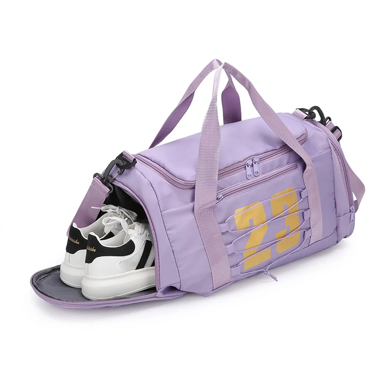 Fashion Sports Fitness Gym Bag for Women Travel Duffle Shoe Pocket Duffel Tote Handbags Yoga Training Bag Men view 2