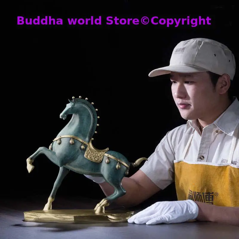 high grade Success Mascot Bring wealth money Asia ROYAL HORSE Auspicious Spiritual bronze Sculpture ART Statue