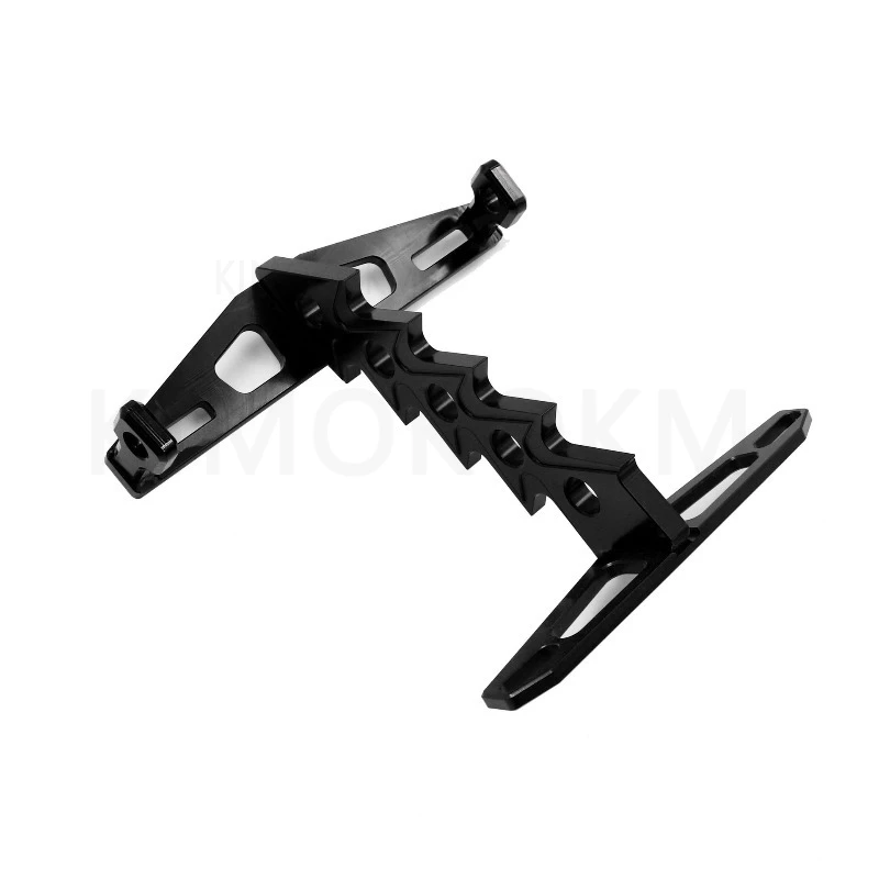 CNC Autocycle Aluminum License Plate Frame Motorcycle Modification Adjustable Universal Holder Bracket  Fish bone license plate