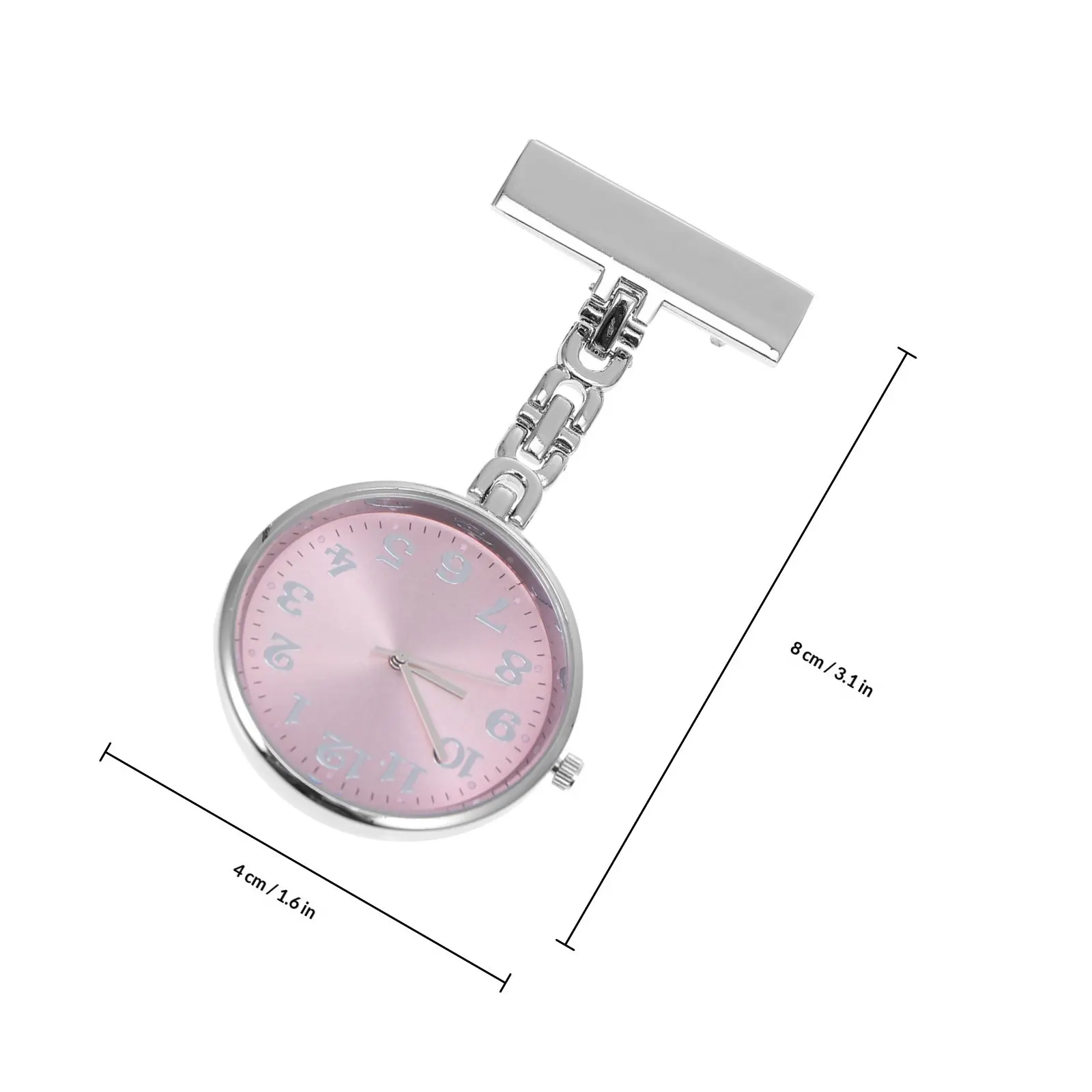 Nurse Pocket Watch Quartz Hanging Pendant Watch Keychain Design for Doctors Paramedics Professionals Clear View