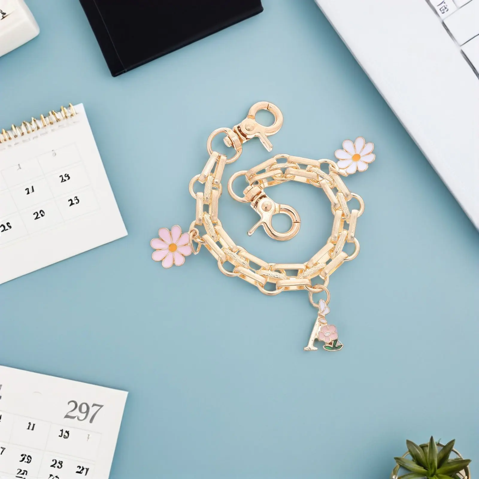 

Набор из 3-х металлических удлинителей для цепочек сумок и кошельков, декоративные, в форме цветка, для замены ремешков