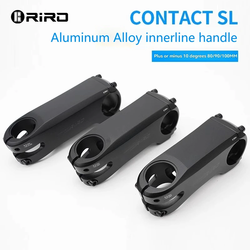 

RIRO Mountain & Road Bike Stem with Internal Routing Ultra-Light Aluminum -10° Aerodynamic Stem 31.8mm Bicycle Stem Accessories