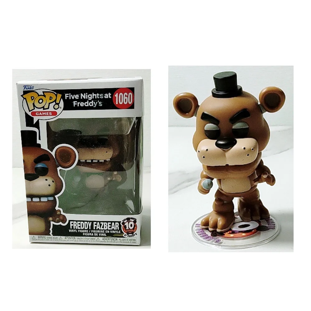 Juegos Populares Five Nights at Freddy's, Funkos de Freddy Fazbear # 1060 Figuras de Vinilo Coleccionables, Muñecos Decorativos para el Hogar
