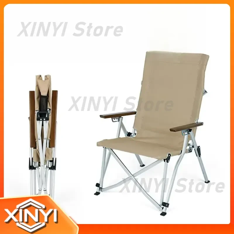 Outdoor Portable 4-Speed Adjustable Folding Chair for Camping Backpacking Hiking Picnic Aluminum Alloy Lightweight Backrest