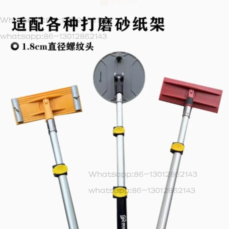 Black Oxidized Anti-Rotation Aluminum Alloy Telescopic Extension Rod Compatible With Roller Brush Sanding Rack Replacement Acces
