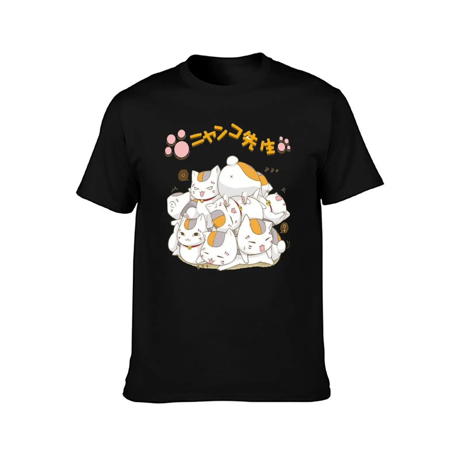 Nyanko Sensei ( Natsumes Book of Friends) Classic T-Shirt, Summer Casual Cotton Tee, Oversized Streetwear Tops, Unisex Men Women
