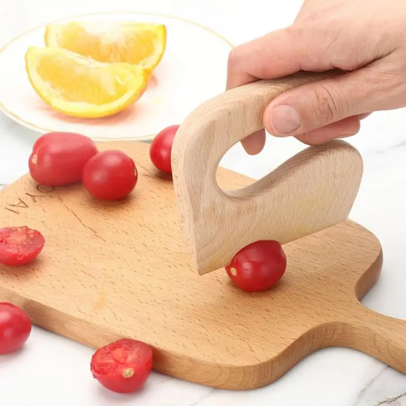 Wooden Kids Cooking Toys Safe Knives Cutting Fruit Vegetable Chopper Kitchen Toy Montessori Education Tools For Toddlers ni193