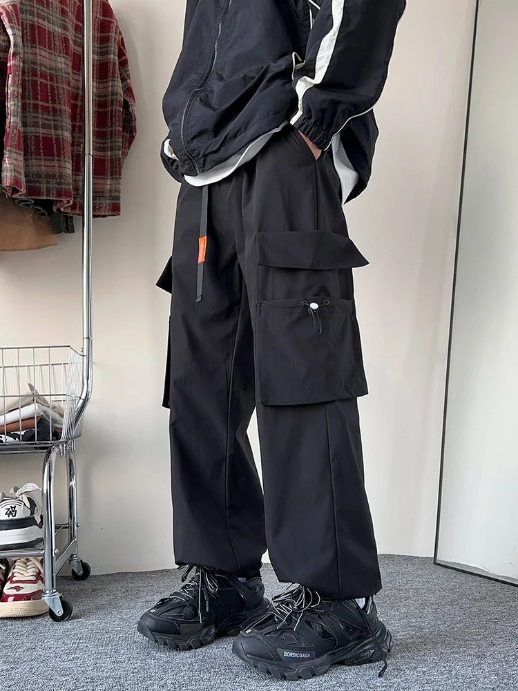 

American Sle Men's Outdoor Waterproof Trousers Spring Autumn Casual Straight Leg Loose Fit Workwear Pants Youth Active Sle