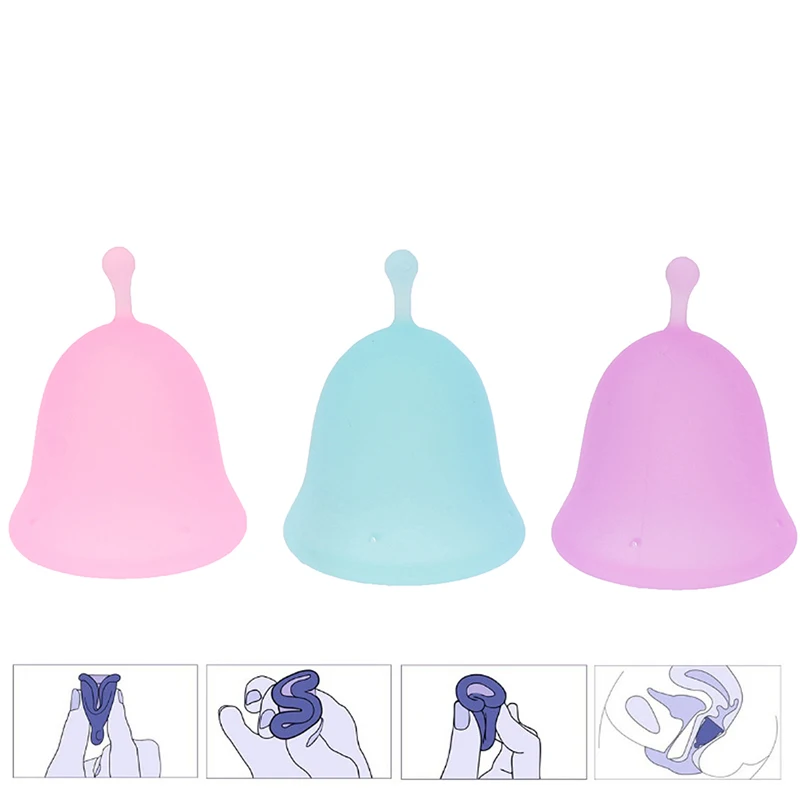 Medical Silicone Menstrual Cup Collector Menstrual Menstruation Period Leak Proof Cup Medical Grade Lady Menstrual Supplies