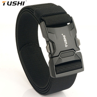 TUSHI Brand New quick release aluminum alloy buckle tactical nylon waist belt workwear outdoor training pants casual men's belt