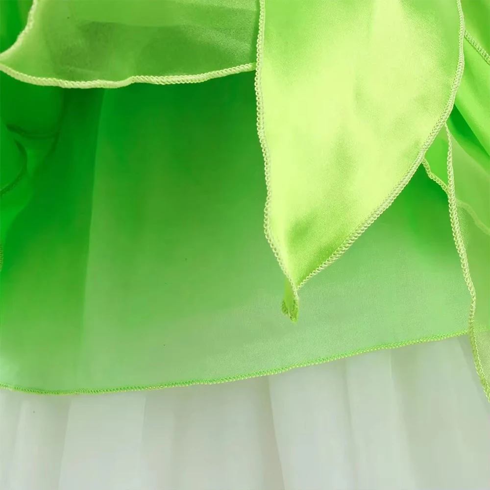 Mädchen Feen-Kostümkleid Halloween-Kostüme Grüne Festliche Sommerkleider Prinzessinnen-Cosplay Karneval-Party 3 4 5 6 7 8 Jahre – Detail 7