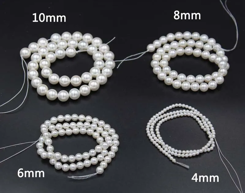 DIY-Muschelperlen, Nanyang-Muschelperlen, weiße Perlen, 2–14 mm, zum Basteln von Schmuck, für DIY-Halsketten, Armbänder, Ketten und Ohrringe. – Detail 5