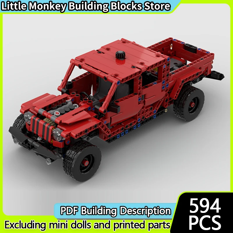 

Speed Racing Car Model MOC Building Bricks All-Terrain Pickup Truck Modular Technology Children Holiday Gifts Assemble Toys Suit
