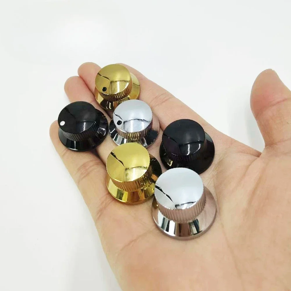 

3pcs Flying Saucer Guitar Knobs Metal Volume/Tone Control Caps for Electric Guitar & Bass 6mm Shaft (With/Without Dots)