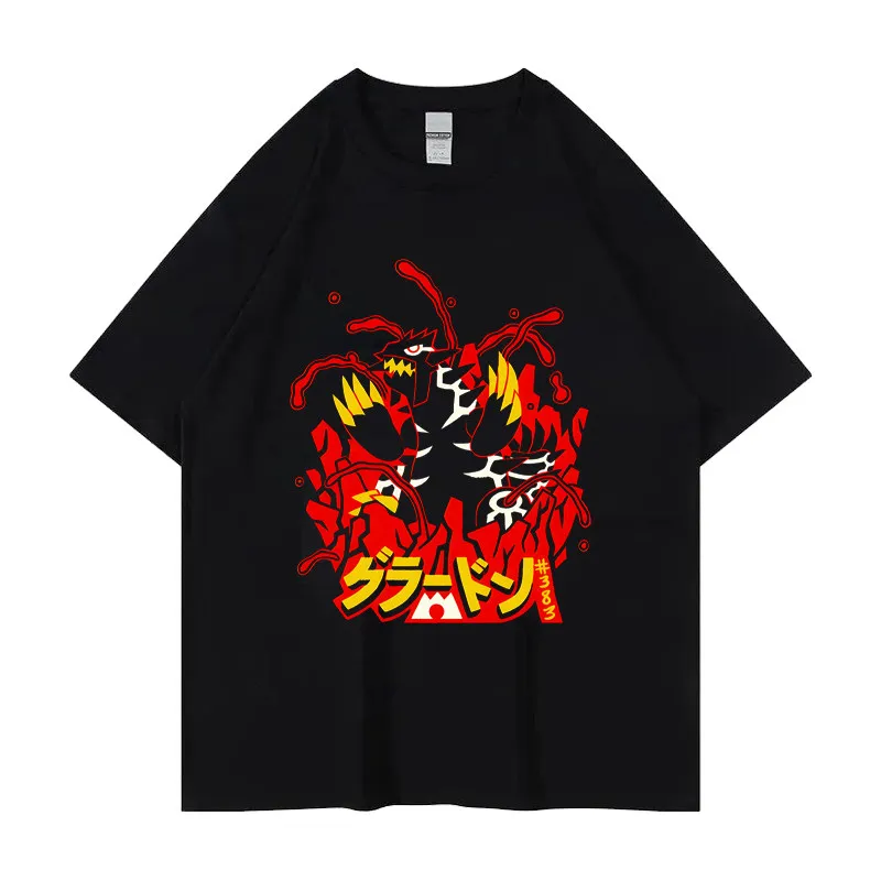 

Футболка с принтом Pokémon Gengar, мужская футболка из чистого хлопка, летняя модная футболка 2026 года, оверсайз, уличная повседневная одежда в стиле Y2K, уличная одежда