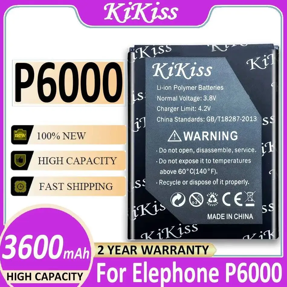 

High Capacity For Elephone P6000 Fast Charging Mobile Phone Battery 3600Mah