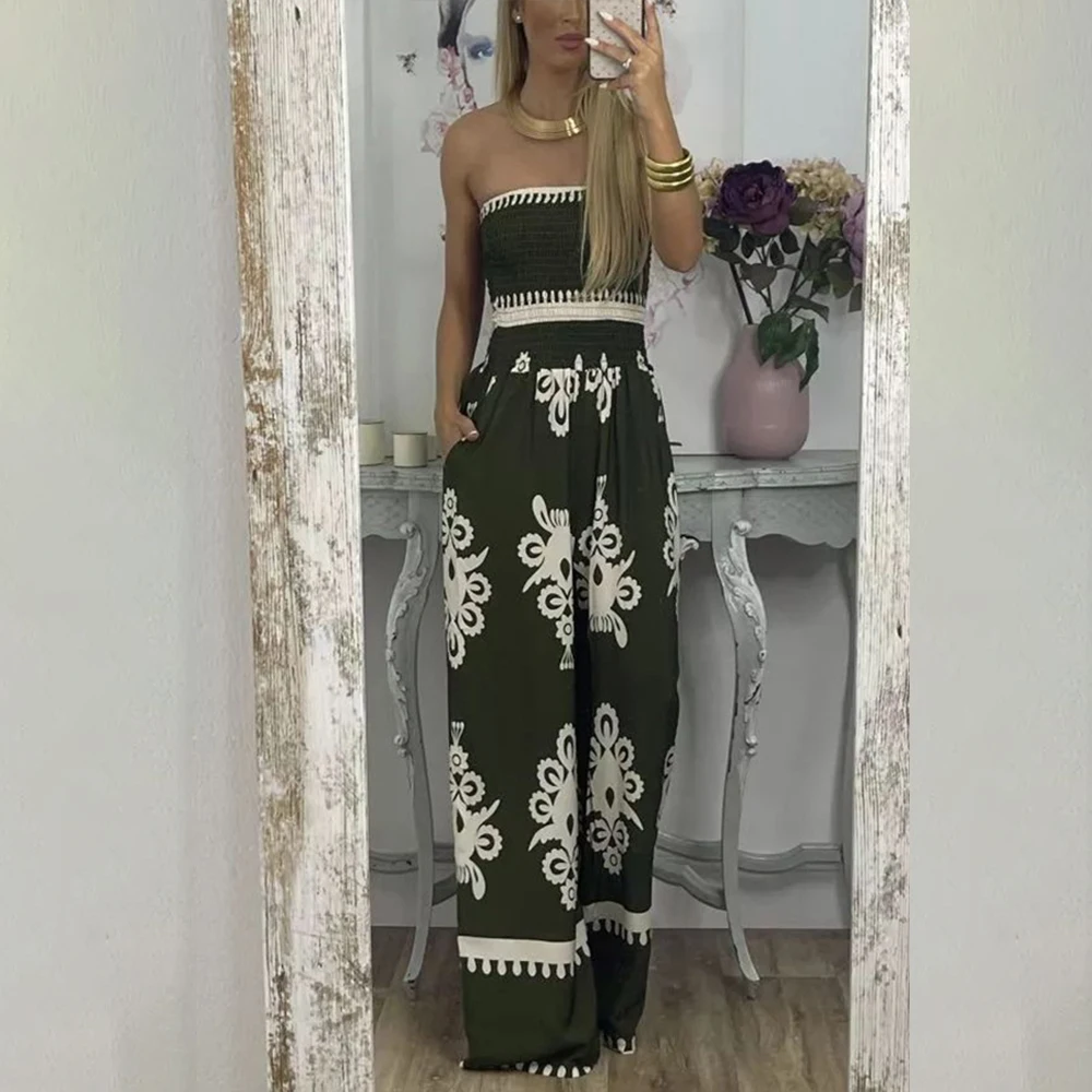 

Sleeveless Jumpsuit Women 2025 Fashion Korean One Piece Suit Female Clothing High Waist Sexy Wide Leg Overalls Pants Romper M XL