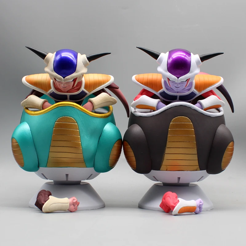 19cm Dragon Ball Gk Frieza Anime Figure Riding On A Baby Carriage Flight Vehicle ​Hand Swap Desktop Decoration Statue Model Toys