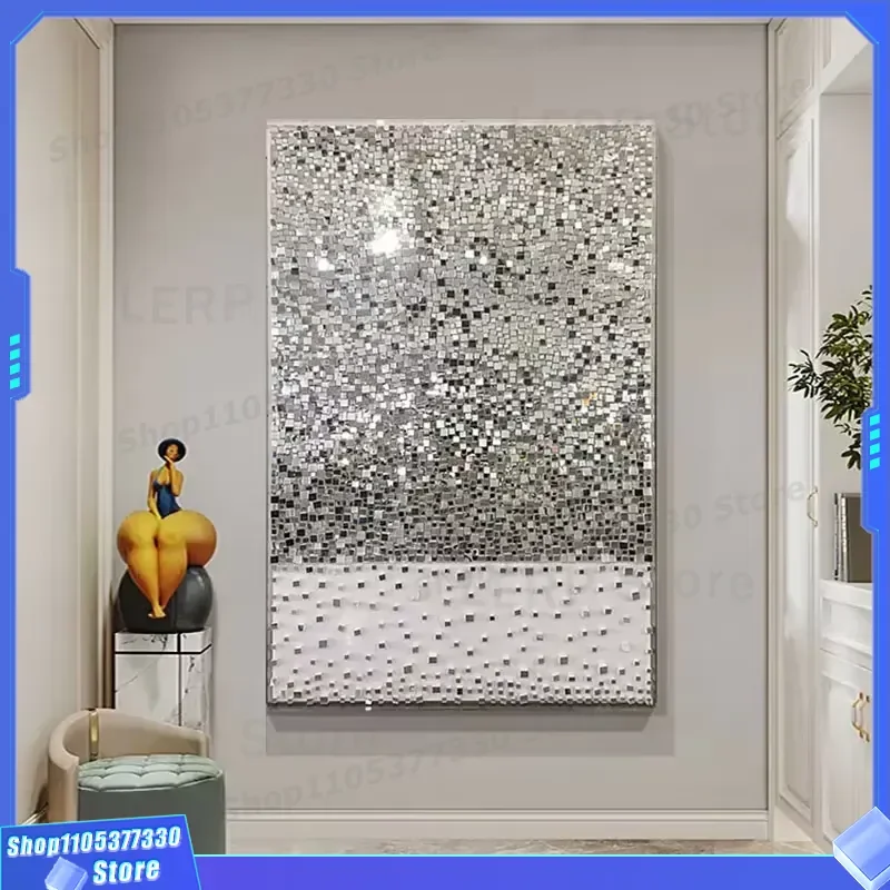 Abstract 3D Mirror Acrylic Wall Art Painting Custom Hotel Decor Modern Hanging Picture Frameless Canvas Print For Living Room