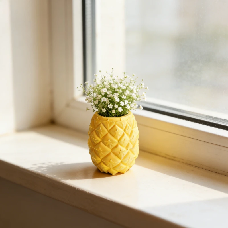 1/2 Piece Set of Pineapple-Shaped Pen Holder Flower Pot, Suitable for Various Settings, Desktop Storage Box, Unique Pineapple-Shaped Pen Holder, Desktop Stationery Organizer, Suitable for Study and Office, Stylish Storage, Art Gift and Desktop Decoration