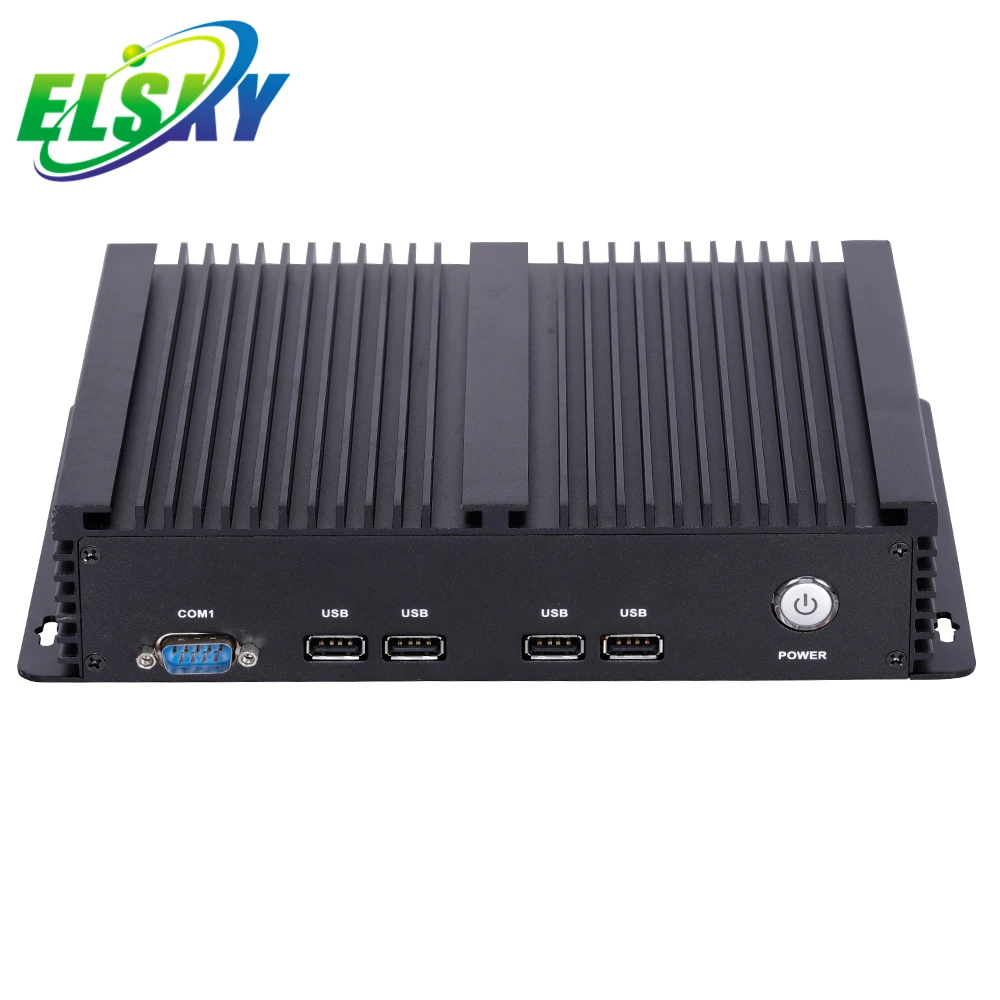 ELSKY Mini Pc IPC6000 Linux X86 Ubuntu OS كمبيوتر صناعي محمول مع اللوحة الأم 8th Gen رباعية النواة 1.8 جيجا هرتز I7-8550U/8650U