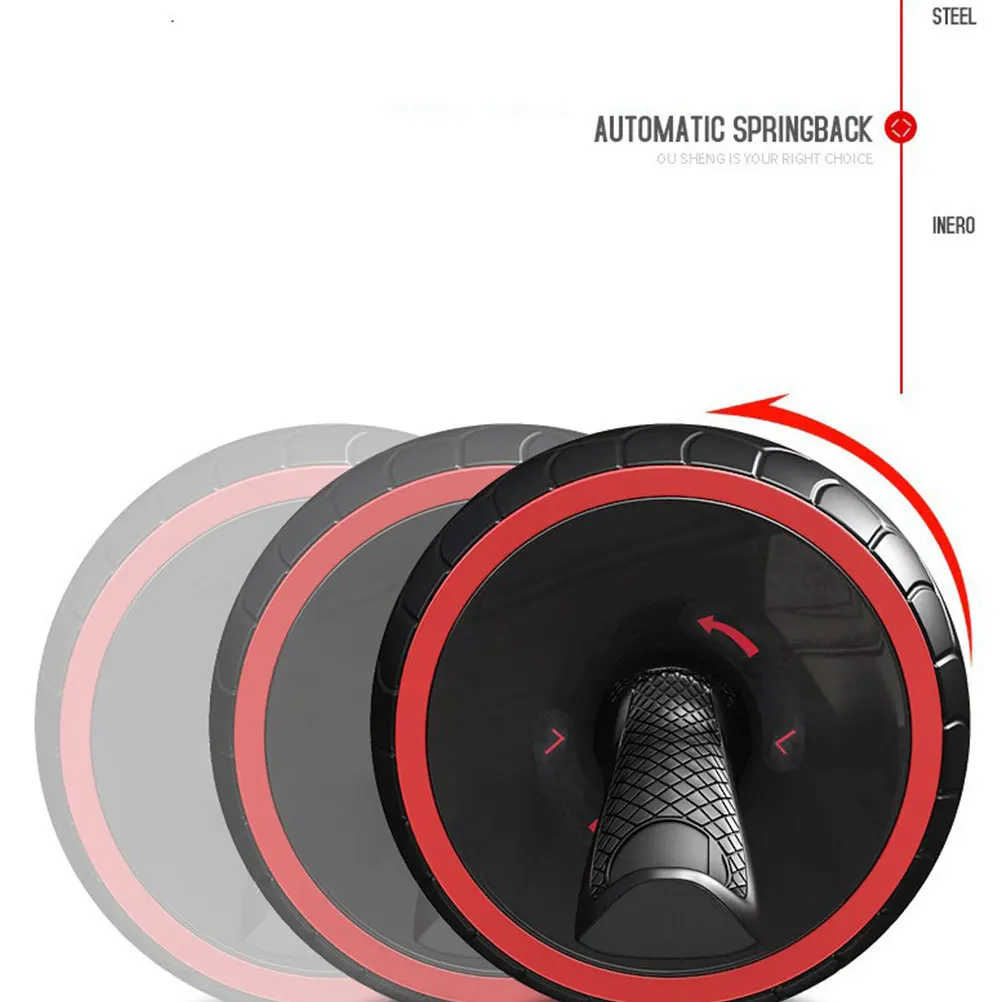 

Abdominal Exercise Roller Wheel Mute Abdomen Trainer for Men Women Black Core Workout Fitness Device Abdominal Exercise Roller